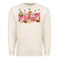 Sandshell Pink gingerbread coffee cups Premium Sweatshirt - texasbilliewilder