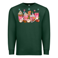 Sports Green Pink gingerbread coffee cups Premium Sweatshirt - texasbilliewilder