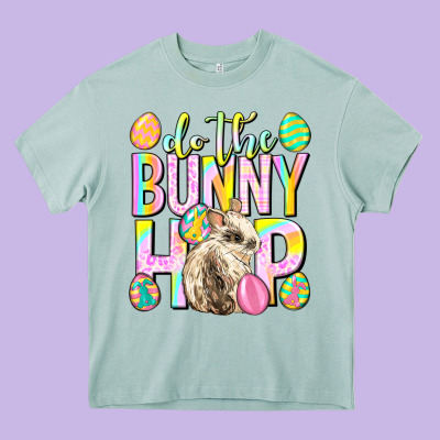 Do The Bunny Hop Easter Day Heavy Core Tee Designed By Neo Western