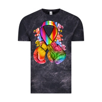 Cloud Black all color ribbon with boxing gloves Vintage Tee - NancyCooperArtShop