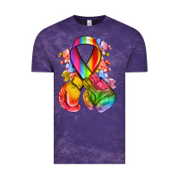 Cloud Purple all color ribbon with boxing gloves Vintage Tee - NancyCooperArtShop