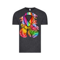 Vintage Black all color ribbon with boxing gloves Vintage Tee - NancyCooperArtShop