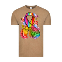 Vintage Coffee all color ribbon with boxing gloves Vintage Tee - NancyCooperArtShop