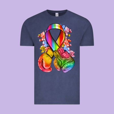 All Color Ribbon With Boxing Gloves Vintage Tee Designed By Nancycooperartshop