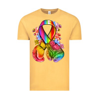 Vintage Mustard all color ribbon with boxing gloves Vintage Tee - NancyCooperArtShop