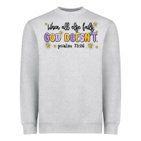 Heather Grey when all else fails god doesnt Heavyweight Sweatshirt - MaliasSmallBusiness