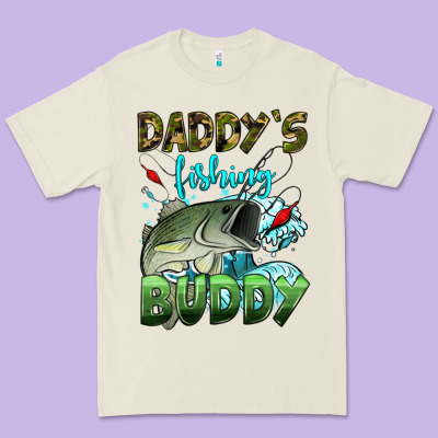 Daddy's Fishing Buddy Premium Tee Designed By Hra Design Shop