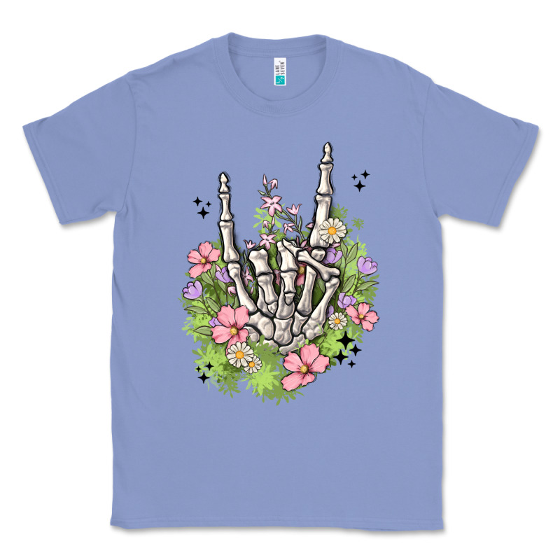 Skeleton Flowers Classic Tee by MaliasSmallBusiness | Teevron