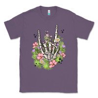 Lavender skeleton flowers Classic Tee - MaliasSmallBusiness