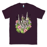 Plum skeleton flowers Classic Tee - MaliasSmallBusiness