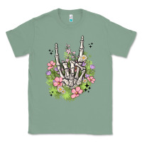 Sage skeleton flowers Classic Tee - MaliasSmallBusiness