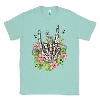 Seafoam skeleton flowers Classic Tee - MaliasSmallBusiness