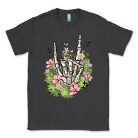 Smoke skeleton flowers Classic Tee - MaliasSmallBusiness