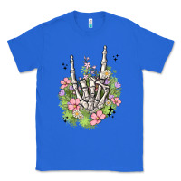 True Royal skeleton flowers Classic Tee - MaliasSmallBusiness