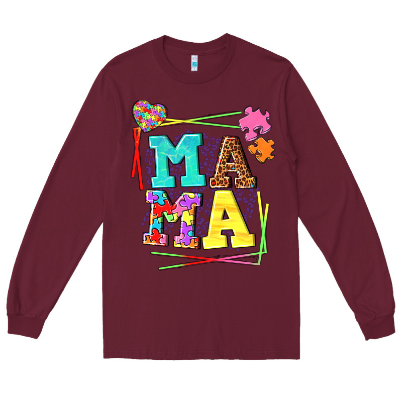 Autism Mama Long Sleeve Tee by NancyCooperArtShop | Teevron
