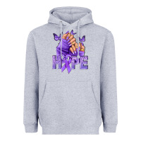 Hope Lavender Ribbon All Cancers Heavyweight Hoodie | Teevron