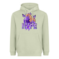 Matcha Hope lavender ribbon all cancers Heavyweight Hoodie - NancyCooperArtShop