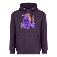 Plum Hope lavender ribbon all cancers Heavyweight Hoodie - NancyCooperArtShop