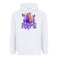 White Hope lavender ribbon all cancers Heavyweight Hoodie - NancyCooperArtShop