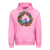 Fuchsia Pink Easter Ocaliptus spring flowers Urban Hoodie - OliviaCreatesArt