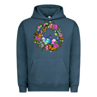 Pigment Midnight Navy Easter Ocaliptus spring flowers Urban Hoodie - OliviaCreatesArt