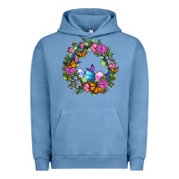 Pigment Pebble Blue Easter Ocaliptus spring flowers Urban Hoodie - OliviaCreatesArt