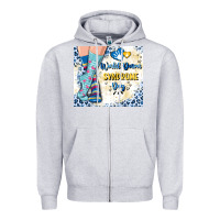 Heather Grey world down syndrome day Zipper Hoodie - Artiststas