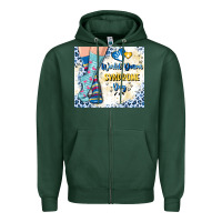 Sports Green world down syndrome day Zipper Hoodie - Artiststas