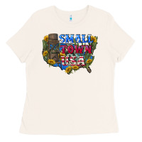 Bone Small town usa 4th of july Ladies Tee - CowGirlArtShop
