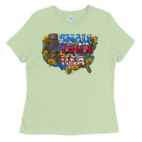 Matcha Small town usa 4th of july Ladies Tee - CowGirlArtShop