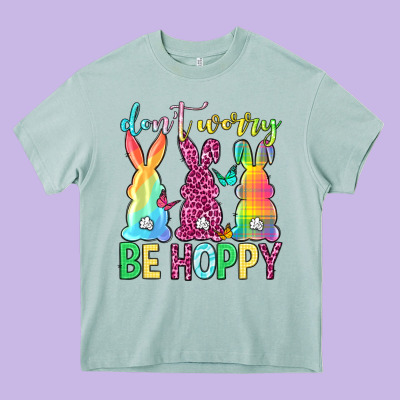 Don't Worry Be Hoppy Easter Day Heavy Core Tee Designed By Neo Western