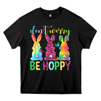 Black Don't worry be hoppy Easter Day Heavy Core Tee - Neo Western