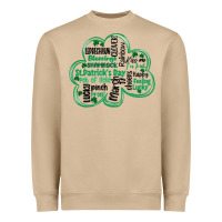 Mushroom st patricks day shamrock typography Heavyweight Sweatshirt - MaliasSmallBusiness