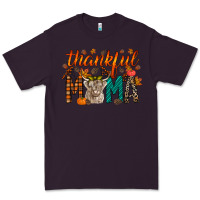 Plum thankful mama highland cow Premium Tee - RacoonDesign