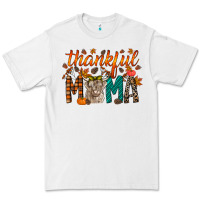 White thankful mama highland cow Premium Tee - RacoonDesign