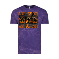Cloud Purple American Firefighter Dad Vintage Tee - LillyAllenDesigns