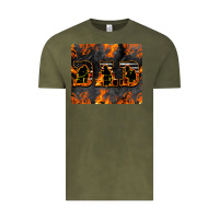 Vintage Olive American Firefighter Dad Vintage Tee - LillyAllenDesigns