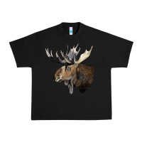 Black moose buck deer head Urban Heavy Tee - LillyAllenDesigns