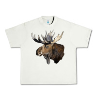 Pistachio moose buck deer head Urban Heavy Tee - LillyAllenDesigns