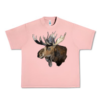 Salmon moose buck deer head Urban Heavy Tee - LillyAllenDesigns