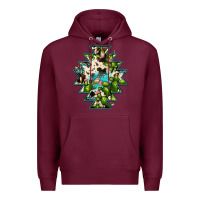 Burgundy aztec  cowhide cactus gemstone Premium Hoodie - JahusDesignShop
