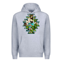 Heather Grey aztec  cowhide cactus gemstone Premium Hoodie - JahusDesignShop