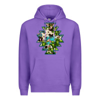 Purple aztec  cowhide cactus gemstone Premium Hoodie - JahusDesignShop