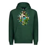 Sports Green aztec  cowhide cactus gemstone Premium Hoodie - JahusDesignShop