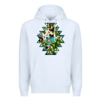 White aztec  cowhide cactus gemstone Premium Hoodie - JahusDesignShop