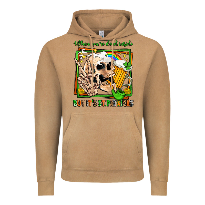 When You're Dead Inside But It's St Patricks Vintage Hoodie by Jasminsmagicworld | Teevron