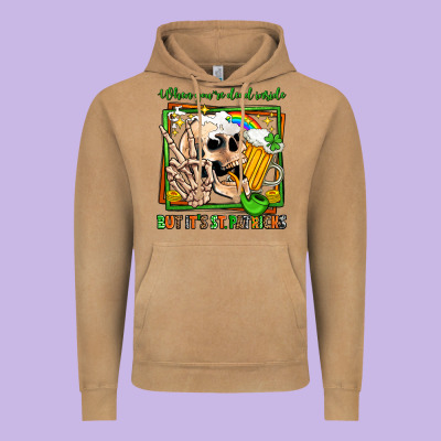 When You're Dead Inside But It's St Patricks Vintage Hoodie Designed By Jasminsmagicworld