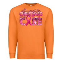 Carrot all i want for christmas is a cure breast cancer Premium Sweatshirt - texasbilliewilder