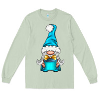 Matcha winter gnome with gift Long Sleeve Tee - NancyCooperArtShop