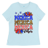 Baby Blue Merica merica merica vibes Ladies Tee - Neo Western
